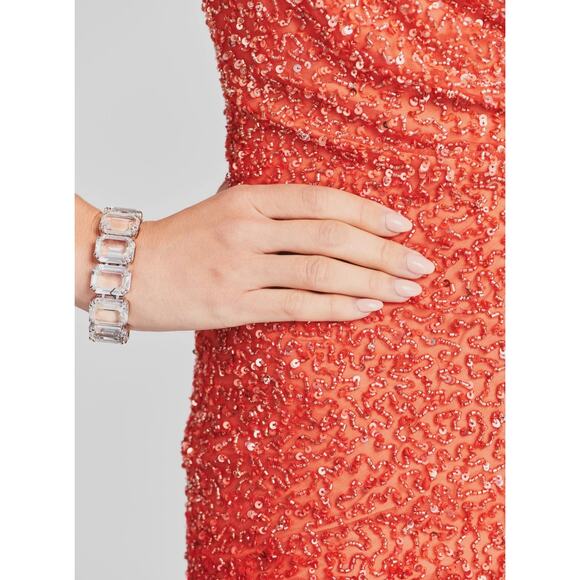 Retrofete Mich Mini Dress in Peach Coral XL - Picture 2 of 7